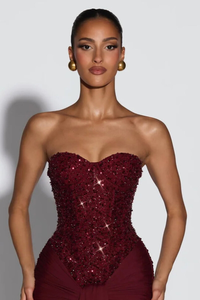 Sukienka Carina bordowa